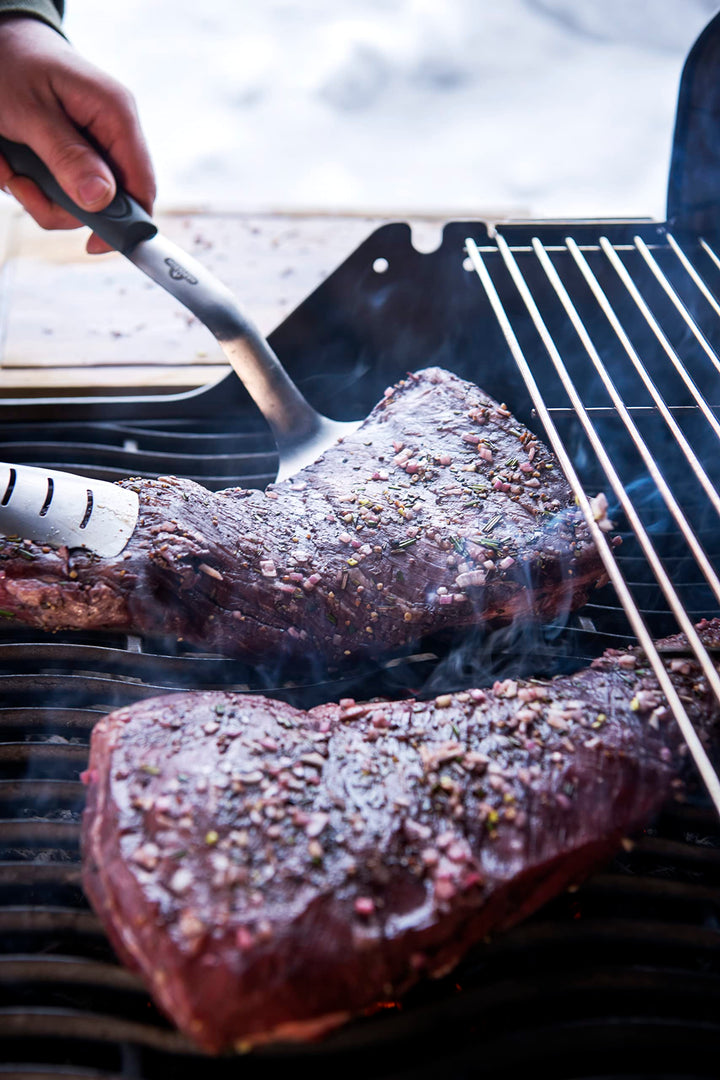 Grillset Edelstahl 2-teilig mit Spatel und Zange für Grill - Bild 4