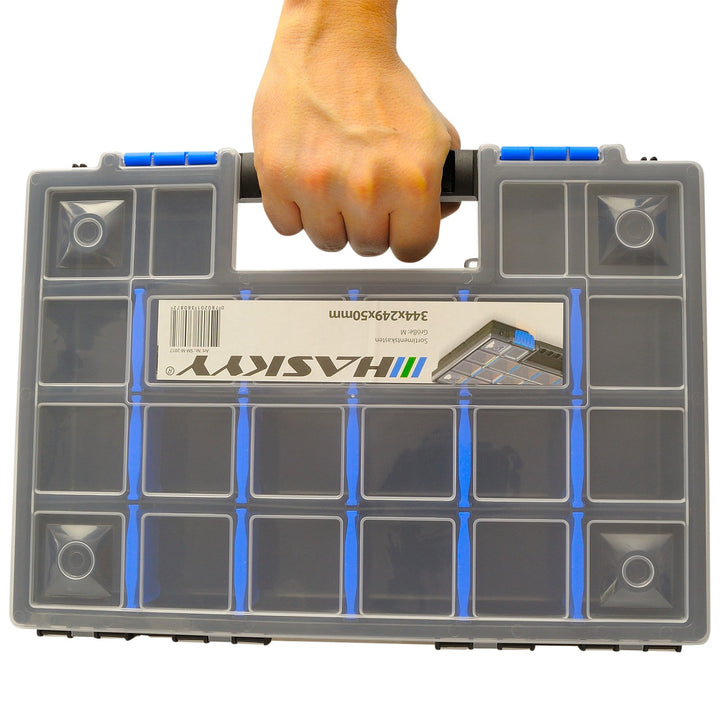 Sortimentsbox 10er-Set stapelbar bis 20 Fächer 345x249x50mm - Bild 6