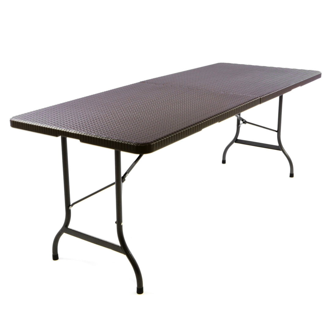 Klapptisch Rattan-Optik 180x75 cm klappbar bis 170 kg - Bild 9