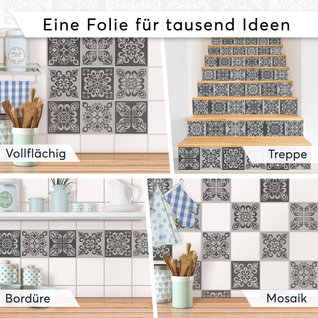 Fliesenfolie Mosaik selbstklebend 10x10 cm 36er-Set für Bad und Küche - Bild 8