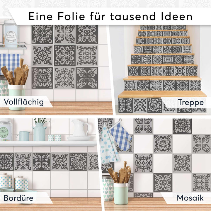 Fliesenfolie Mosaik selbstklebend 10x10 cm 36er-Set für Bad und Küche - Bild 8