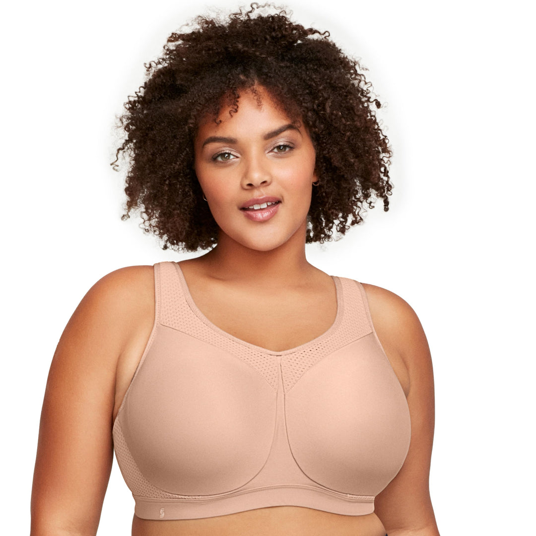Sport-BH mit Bügel Damen Doppel-Cup High-Impact Übergrösse Haut 85G - Bild 8