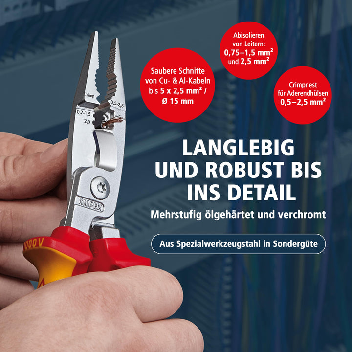 Elektro-Installationszange VDE 6-in-1 200 mm für Elektroinstallation - Bild 6