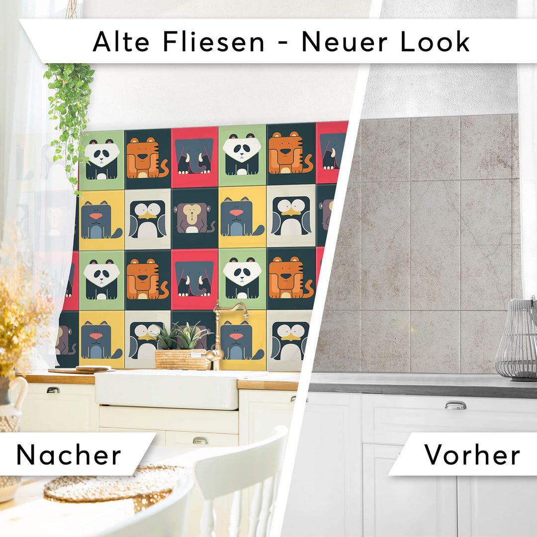 Fliesenfolie Mosaik Vinyl selbstklebend 15x20 cm 42er-Set Bad Küche - Bild 3