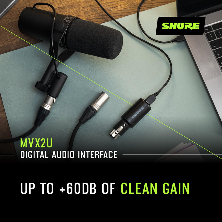 XLR-zu-USB Audio-Interface mit Kopfhöreranschluss, 60 dB Gain - Bild 5