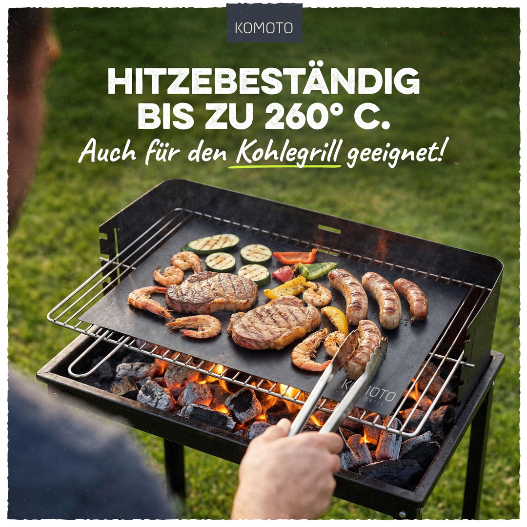 Grillmatte Antihaft 6er Set 50x40 cm für Gas- und Holzkohlegrill - Bild 4
