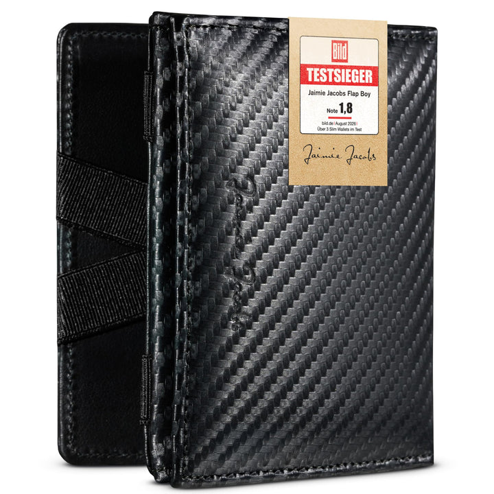 Magic Wallet Echtleder mit Münzfach und RFID-Schutz, flach