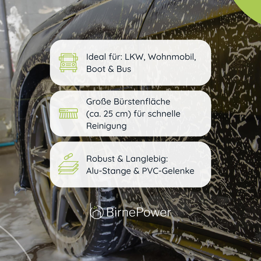 Autowaschbürste Teleskop ALU 180-300cm mit Wasseranschluss SOFT-Borsten - Bild 4