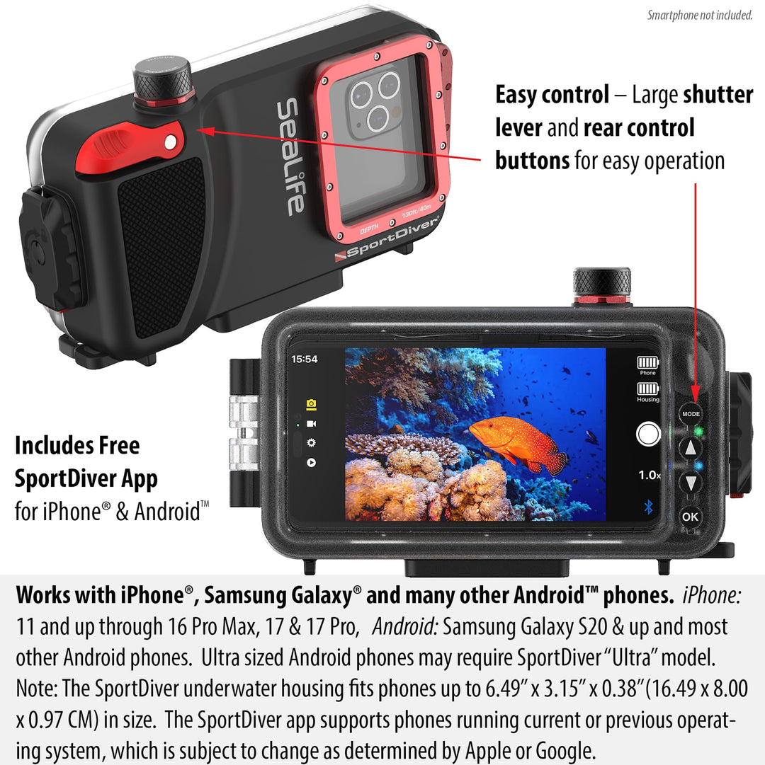 Unterwasser-Gehäuse Smartphone wasserdicht bis 40 m für iPhone &amp; Android - Bild 2