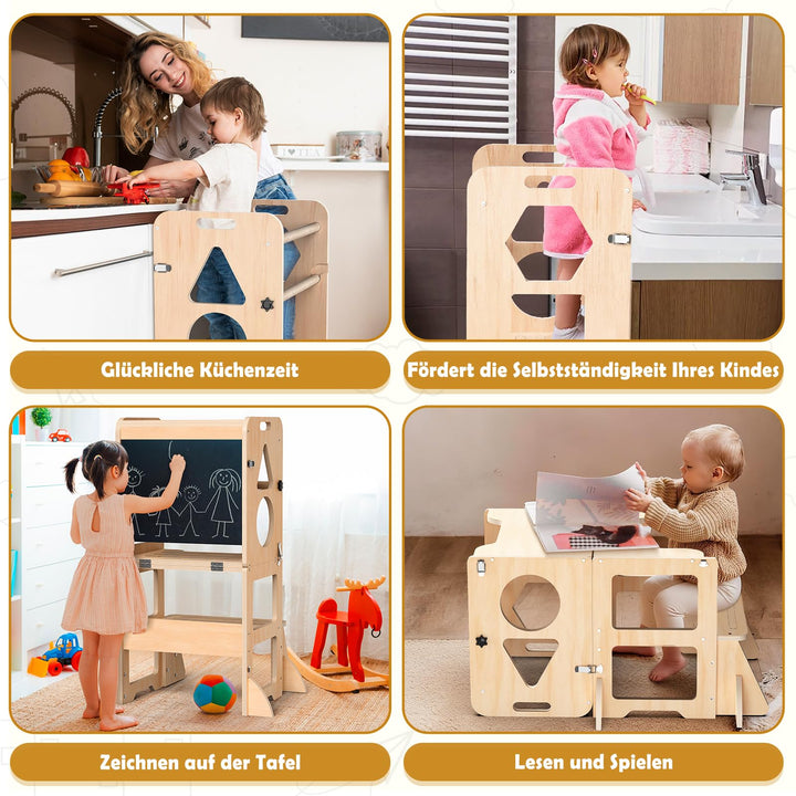 Lernturm 3-in-1 mit Tafel klappbar für Kinder ab 1 Jahr - Bild 5