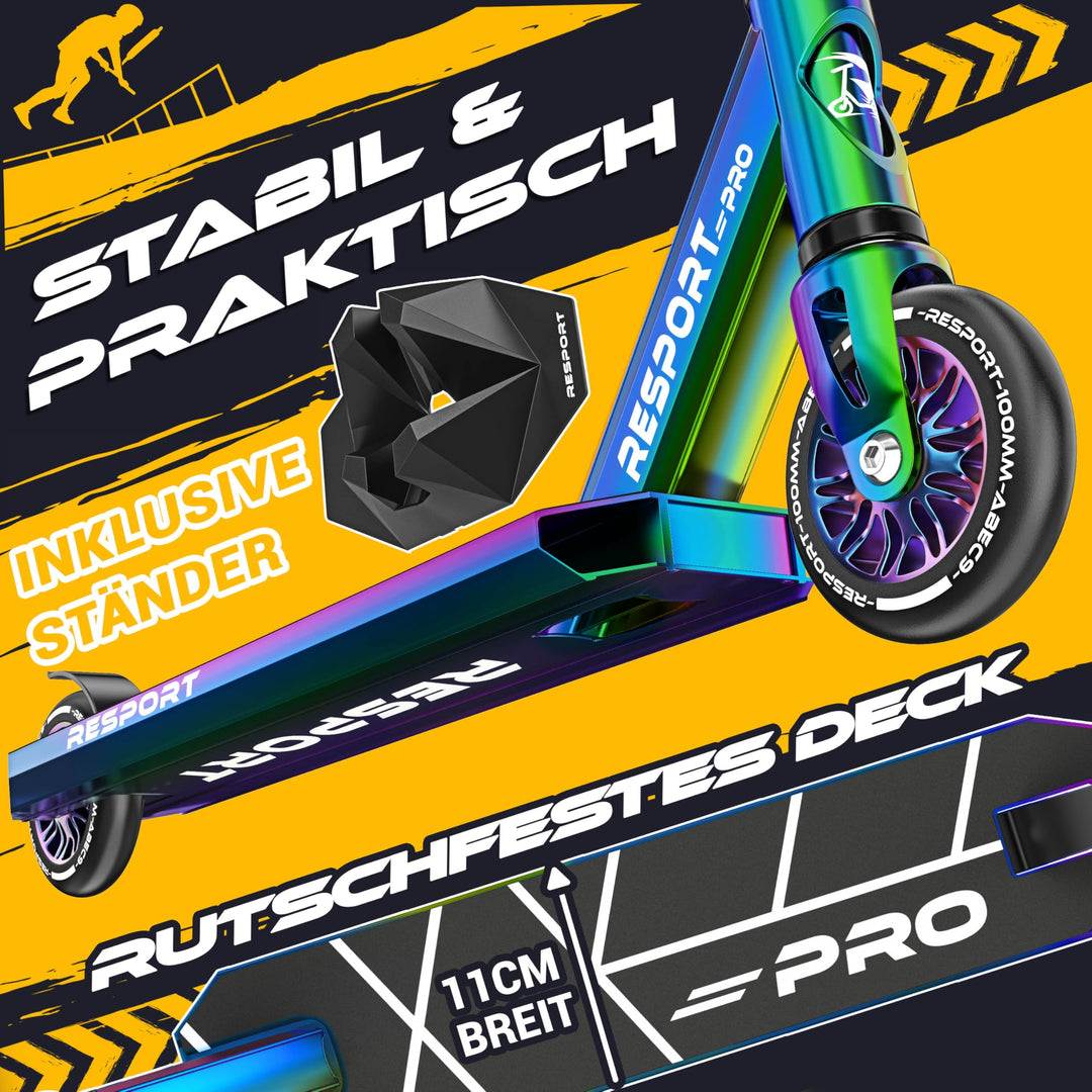 Stunt Scooter Aluminium 110mm ABEC-9 mit Ständer 100kg - Bild 3