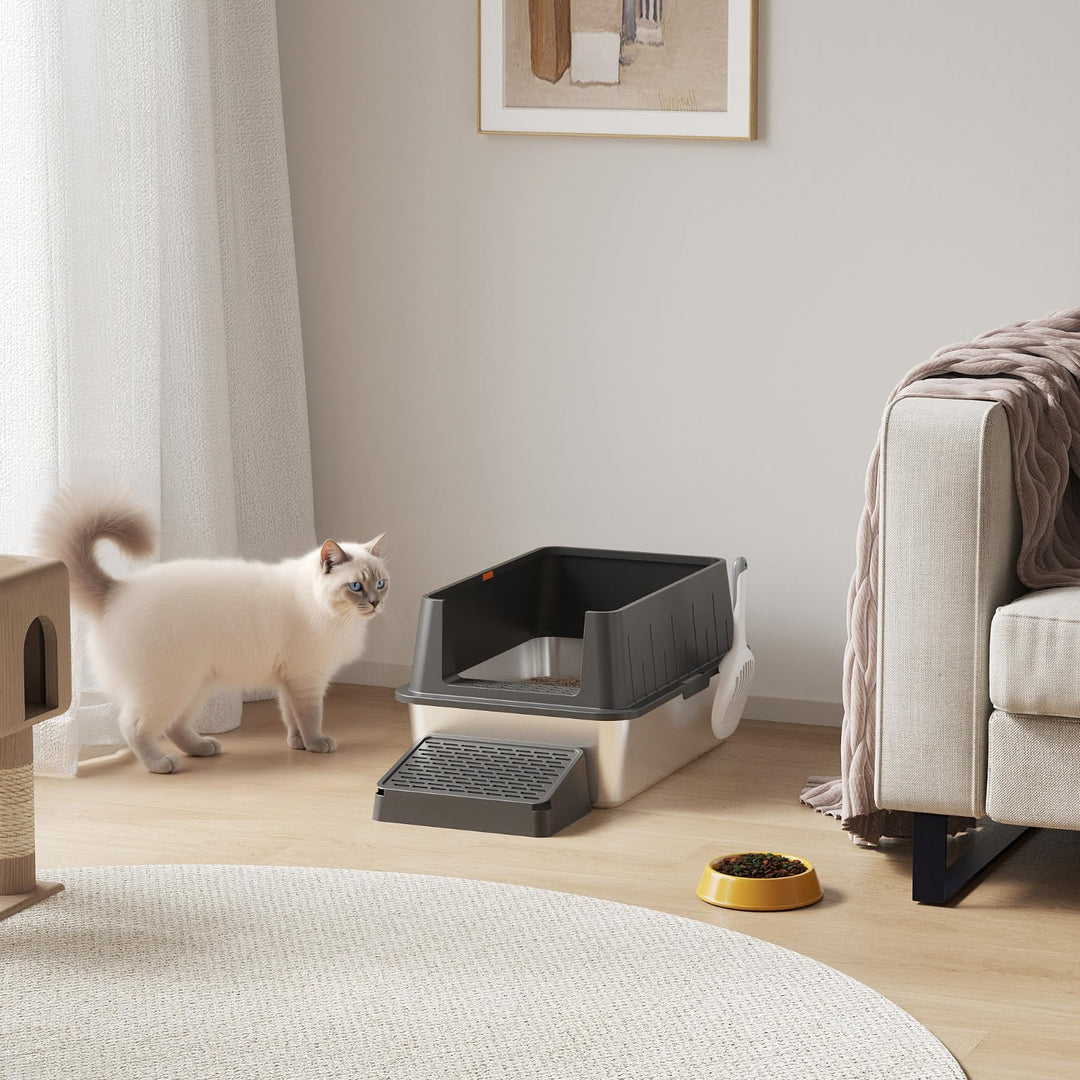 Katzentoilette Edelstahl offen 60x40x39cm bis 13,6kg mit Schaufel - Bild 8