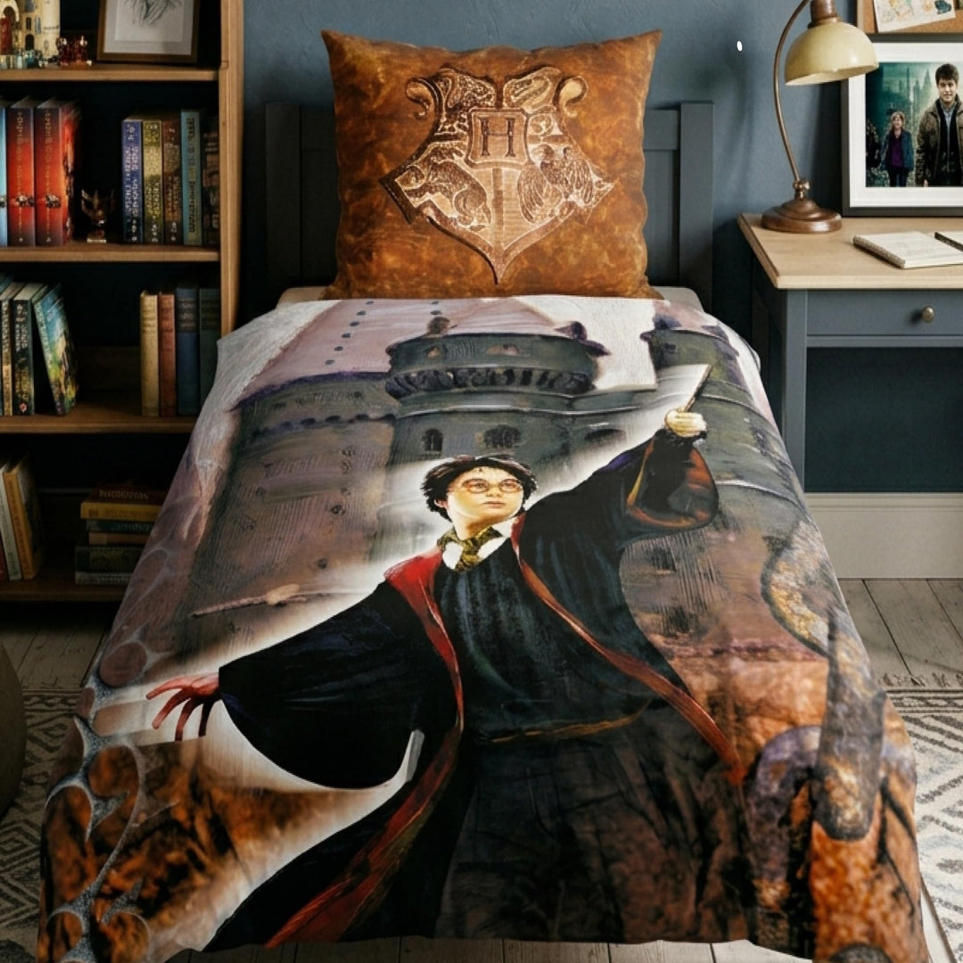 Fleece Bettwäsche-Set 2-teilig Harry Potter Wendemotiv 135x200