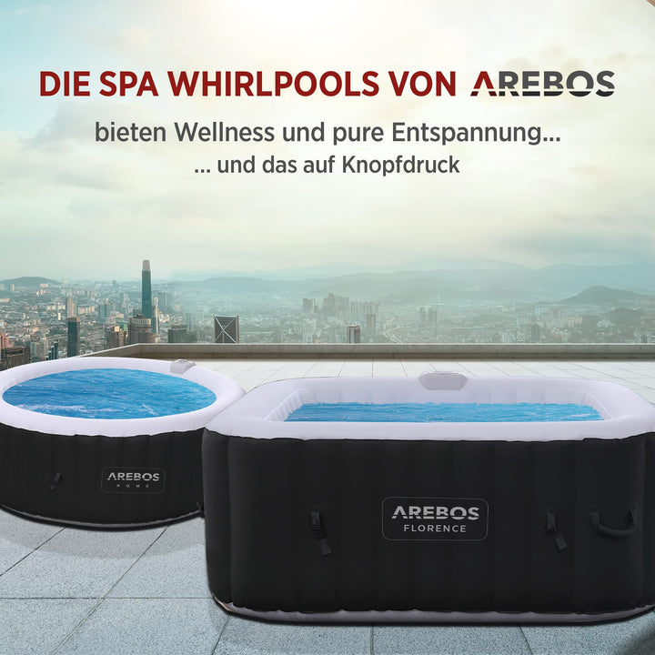 Aufblasbarer Whirlpool 154x154cm 4 Personen 100 Massagedüsen - Bild 3