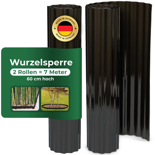 Wurzelsperre Bambus & Rhizom PET recycelt 3,5x0,6m 2 Stück