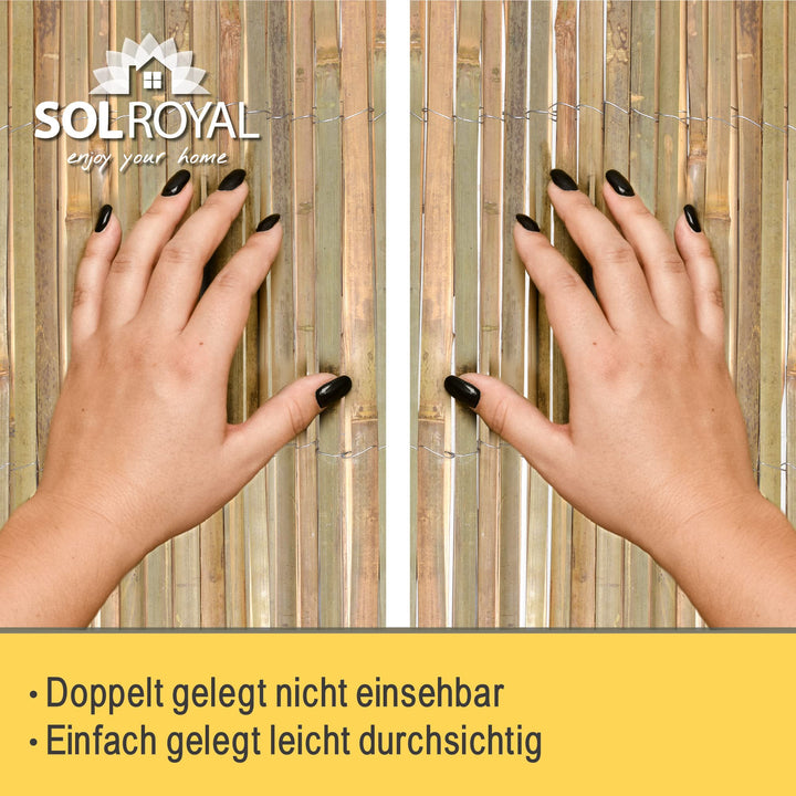 Bambus Sichtschutzmatte 90cm hoch witterungsbeständig für Balkon &amp; Garten - Bild 5