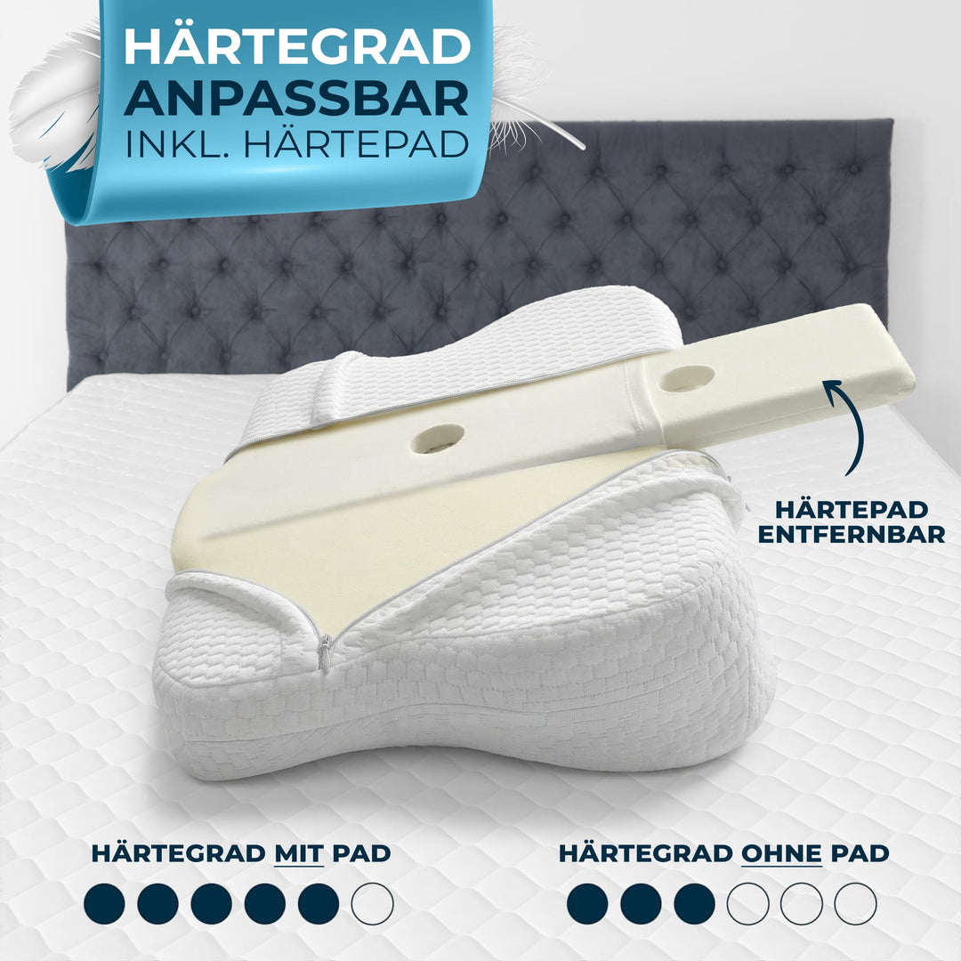 Ergonomisches Kopfkissen Memory Foam höhenverstellbar für alle Schlaftypen - Bild 5