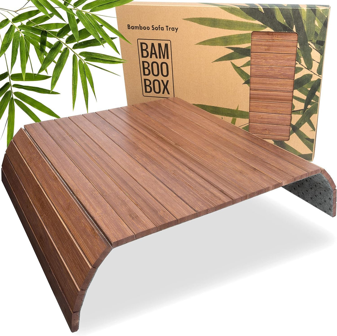 Sofatablett Armlehne Bambus für Sofa und Sessel – Braun