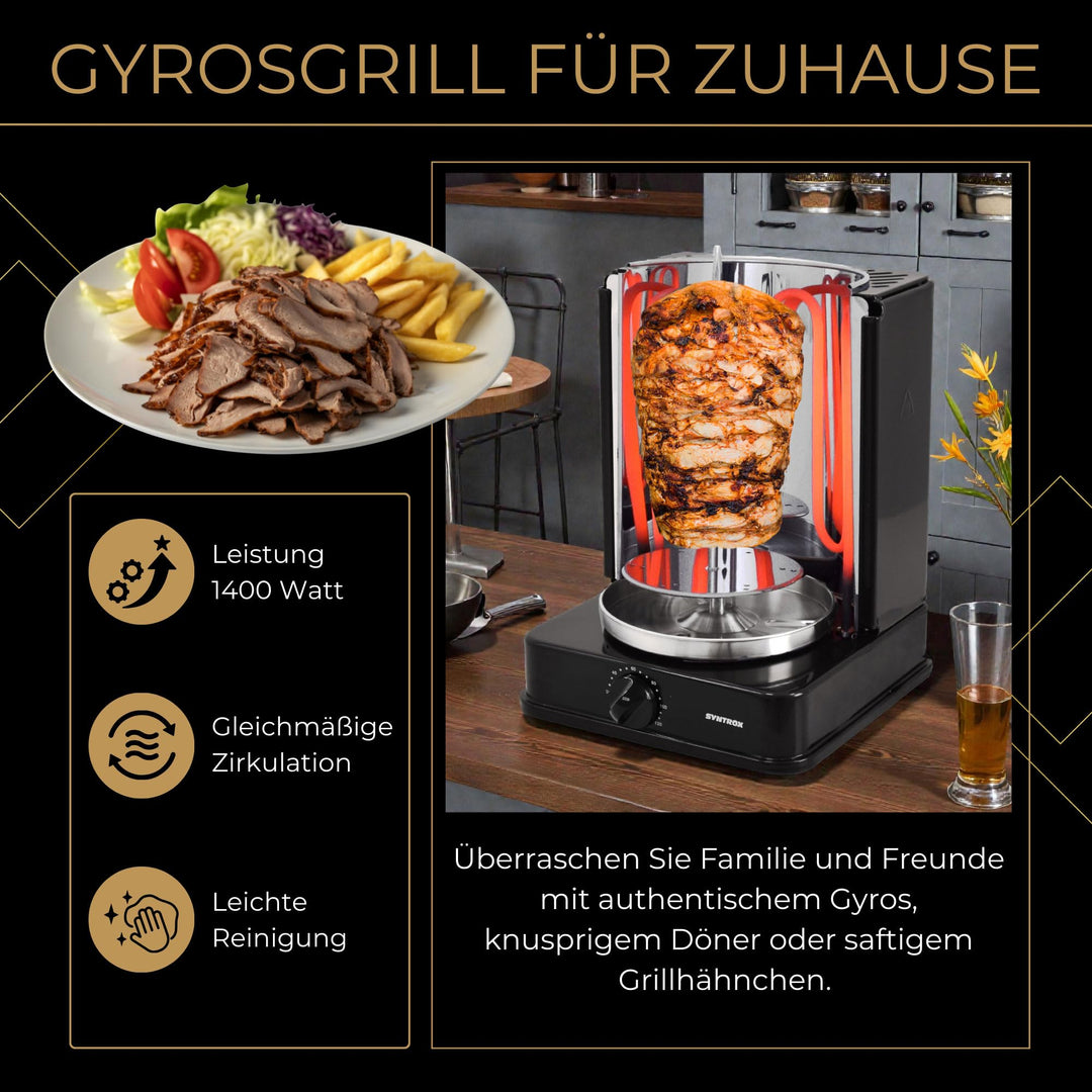 Vertikalgrill mit drehbaren Aussenspiessen und 120-Min. Timer - Bild 2