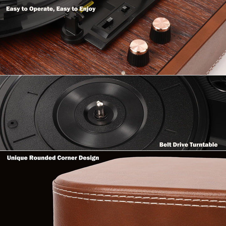 Plattenspieler Koffer-Design Bluetooth 3-Gang 33/45/78 mit Lautsprechern - Bild 6