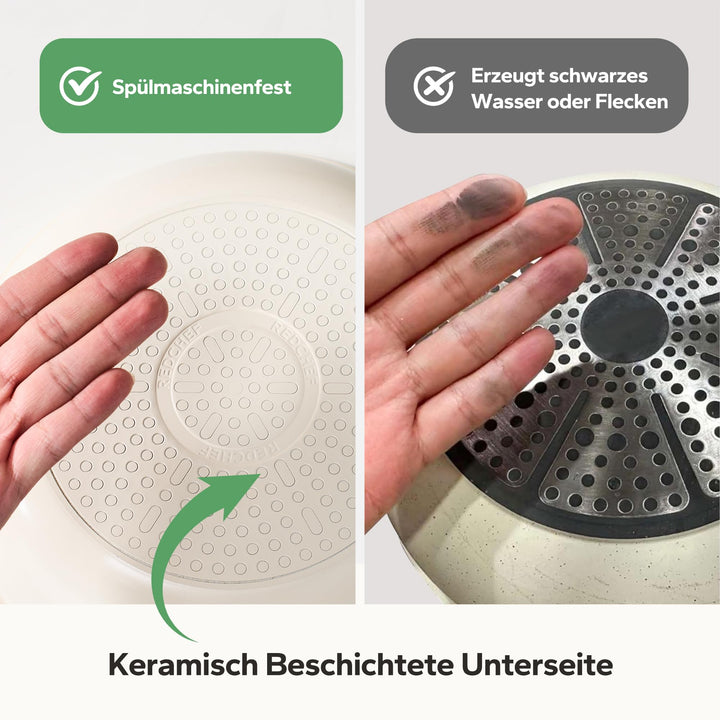 Keramik-Pfannenset Antihaft 20/24/28 cm PTFE-frei für alle Herdarten - Bild 4