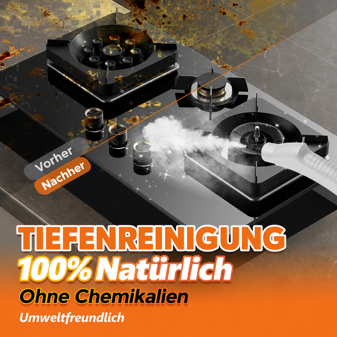 Dampfreiniger Handgerät 1,1L Tank 6 Stufen chemikalienfrei - Bild 5
