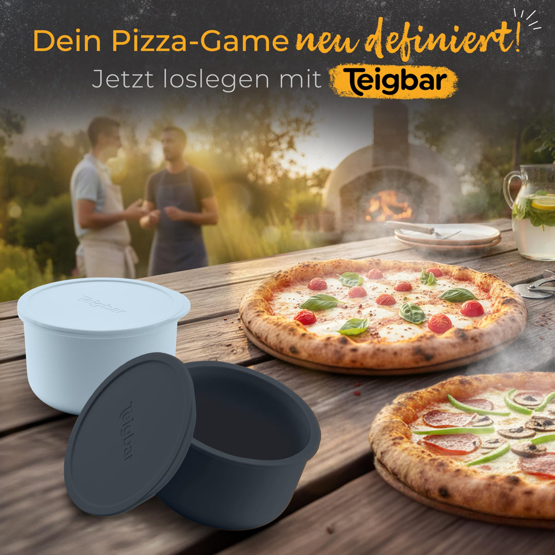 Pizzateigbox Silikon mit Deckel 6er-Set für je 350g Teig - Bild 7