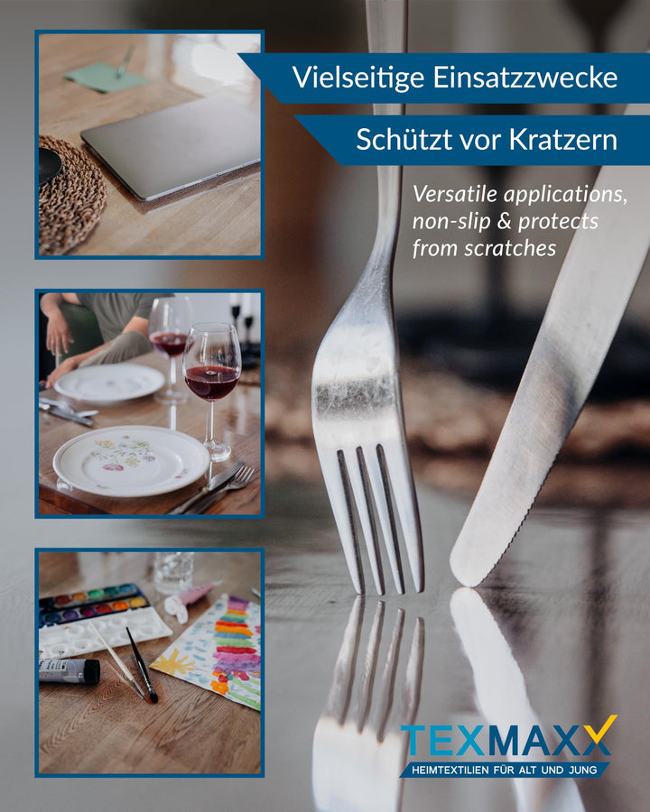 Tischfolie transparent 2 mm PVC mit abgeschrägten Kanten - Bild 6