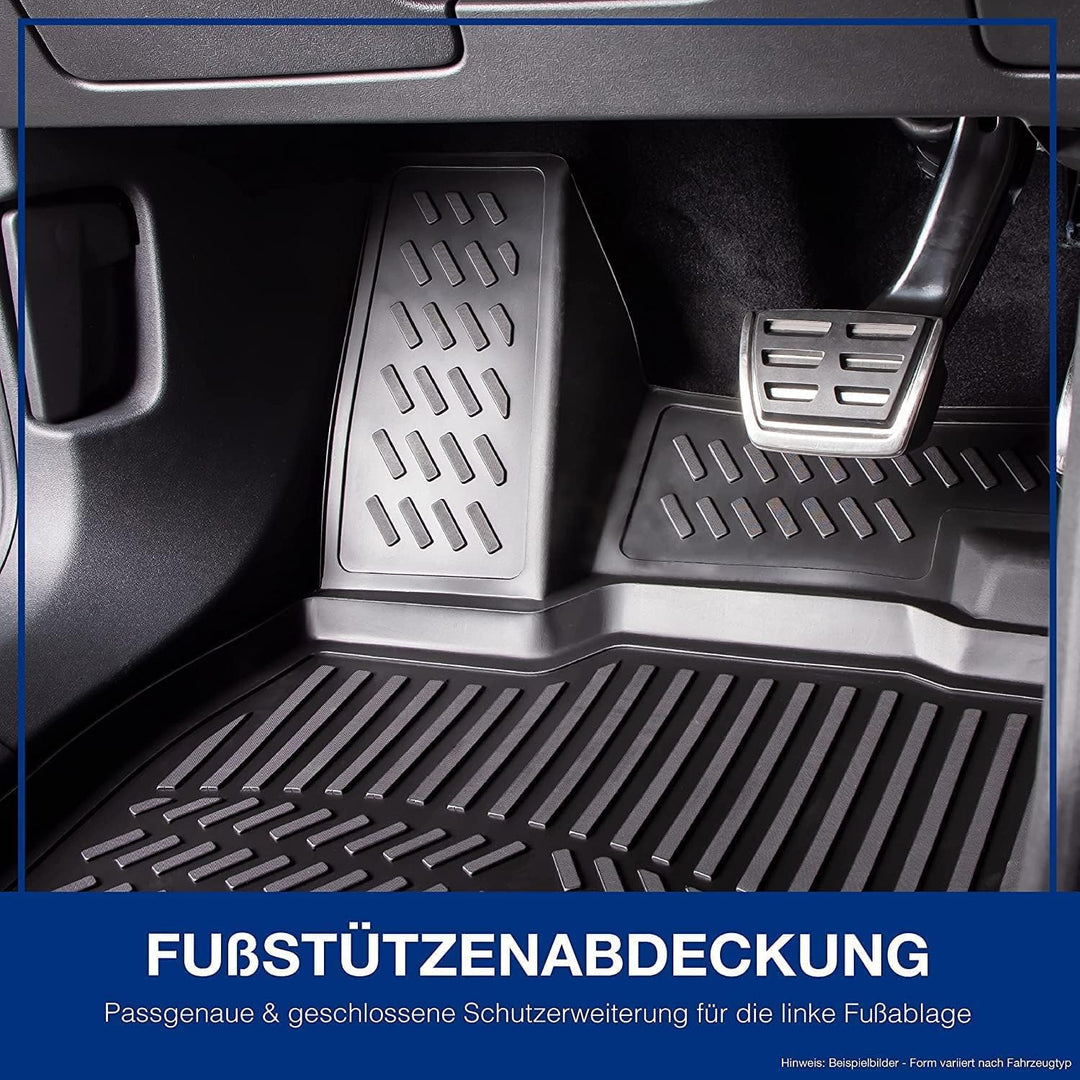 Gummimatten &amp; Kofferraumwanne Set VW Caddy 5 ab 2020 TPE 5cm Rand - Bild 7