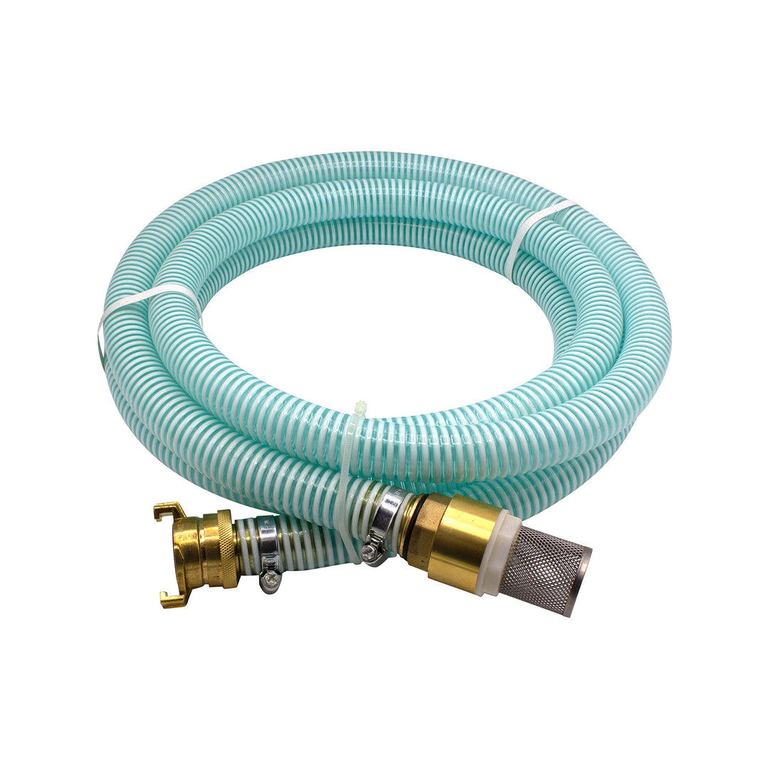 Saugschlauch-Garnitur 1 Zoll 4 m mit Fussventil fuer Gartenpumpen
