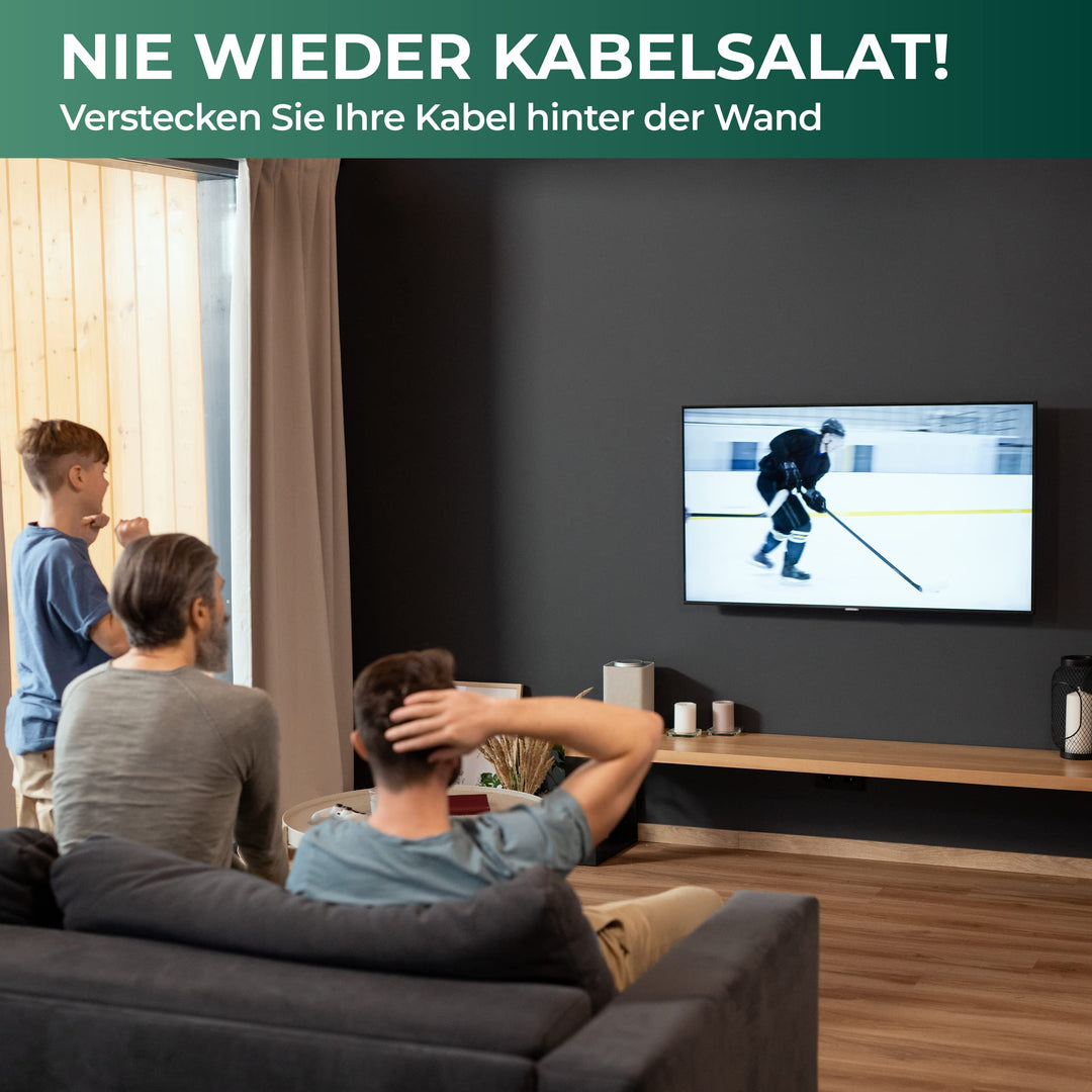 Unterputz-Kabelkanal oval TV Kabeldurchführung 1,1 m grau - Bild 6