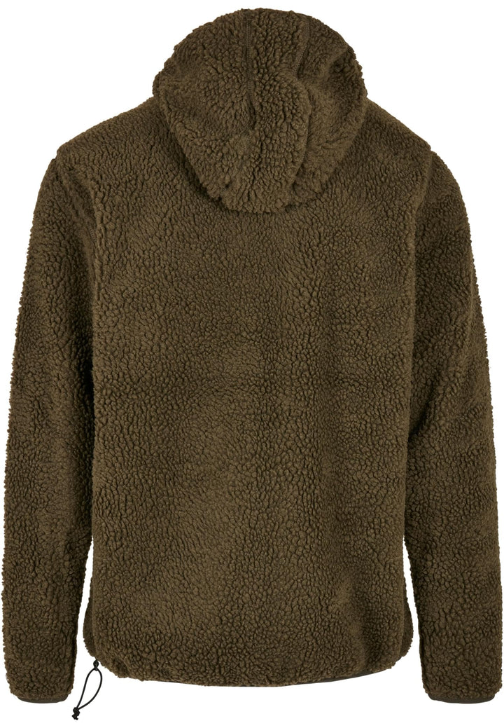 Fleece Kapuzenpullover Teddy-Fleece mit Kapuze und Taschen, Oliv, XL - Bild 9