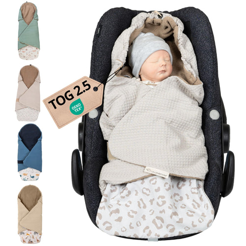 Einschlagdecke Babyschale Leo 2,5 TOG Herbst Winter 0-9 Monate
