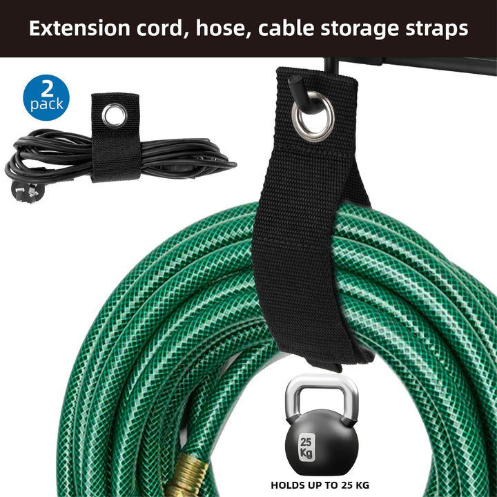 Werkzeug-Wandregal Stahl 80 cm mit 8 Haken für Garage und Garten