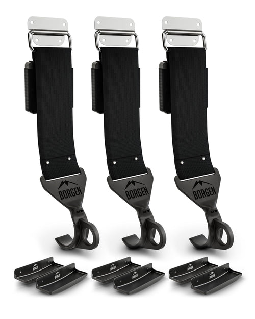 Fahrrad Wandhalterung Schiene 3er Set schwarz bis 32 kg