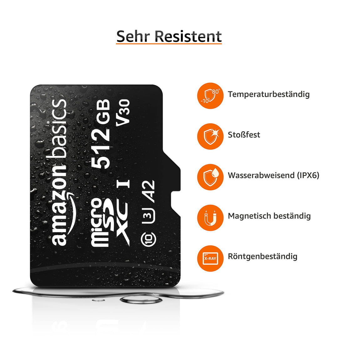 microSDXC-Speicherkarte 512 GB A2 U3 mit SD-Adapter 100 MB/s - Bild 4
