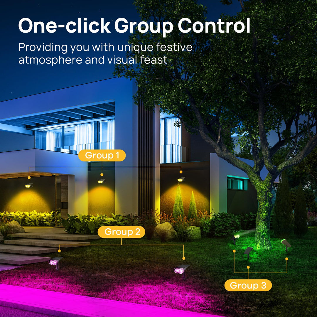 Solar Gartenstrahler Smart RGBW 4er-Set mit Bewegungsmelder IP65 - Bild 5