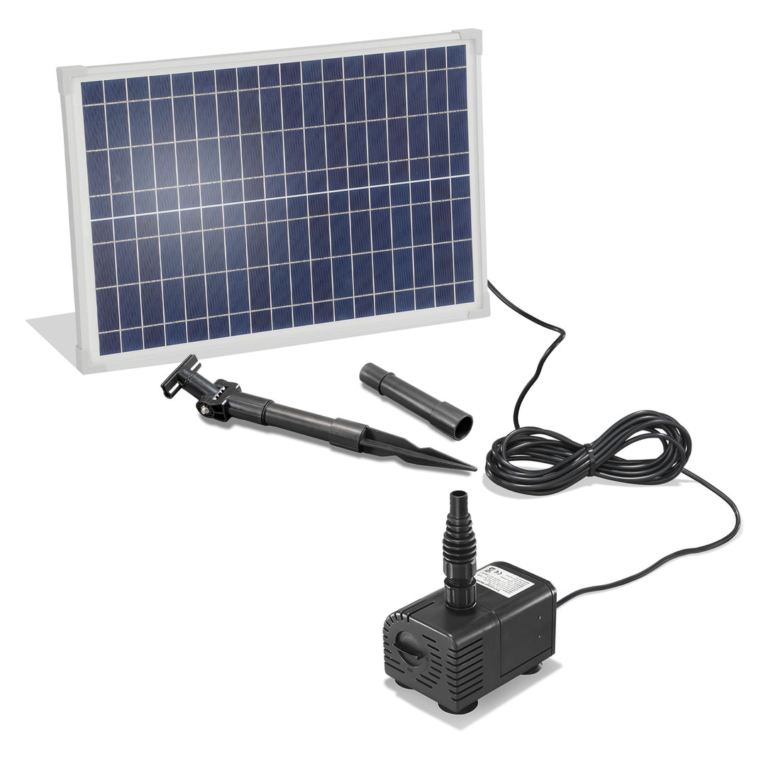 Solar Bachlaufpumpe 25Wp 1600 l/h mit Solarmodul für Gartenteich