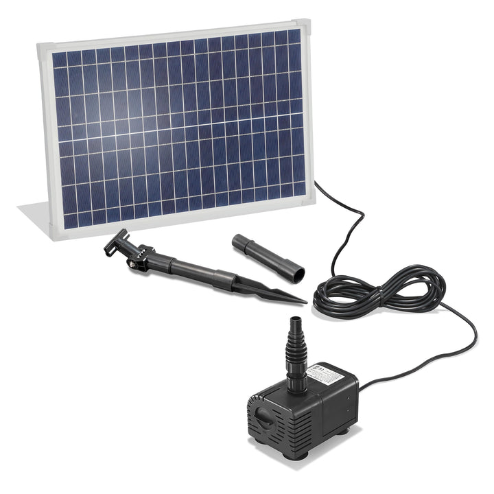 Solar Bachlaufpumpe 25Wp 1600 l/h mit Solarmodul für Gartenteich