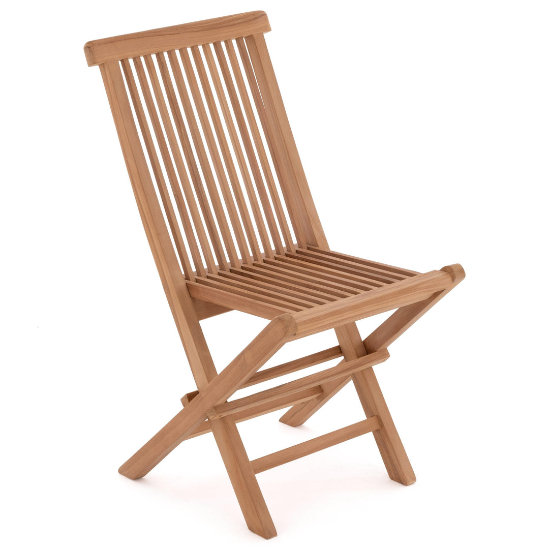 Klappstuhl Teakholz 4er-Set klappbar für Garten und Balkon - Bild 4