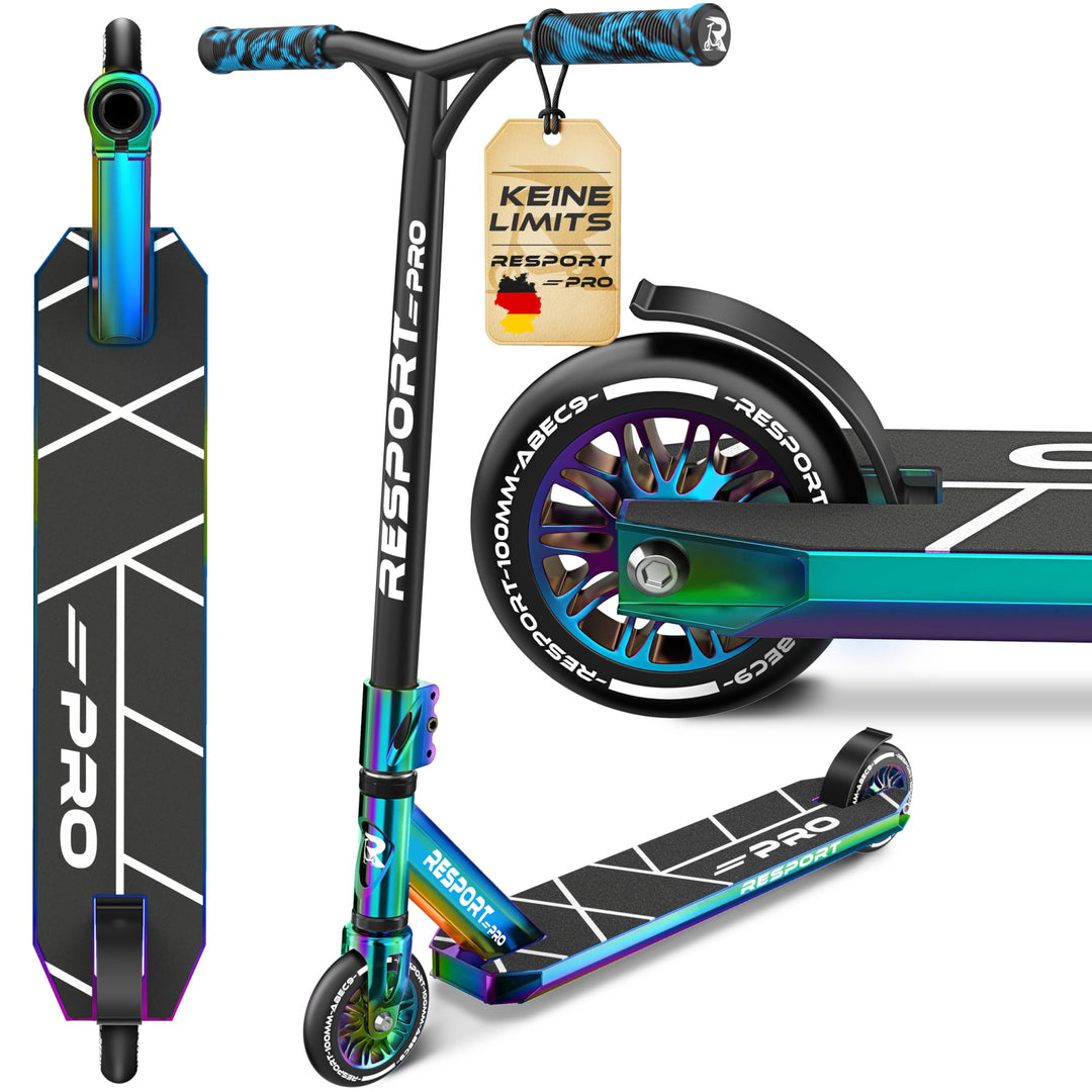 Stunt Scooter Aluminium 110mm ABEC-9 mit Ständer 100kg