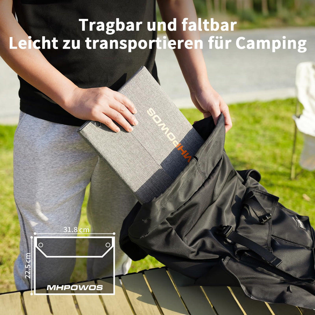 Faltbares Solarpanel 40W ETFE monokristallin mit 3 Anschlüssen - Bild 7