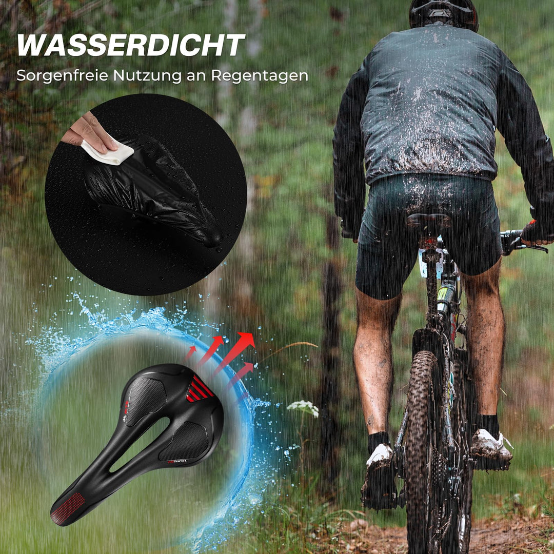 Fahrradsattel ergonomisch mit Gel-Polster und Federung, Unisex - Bild 5