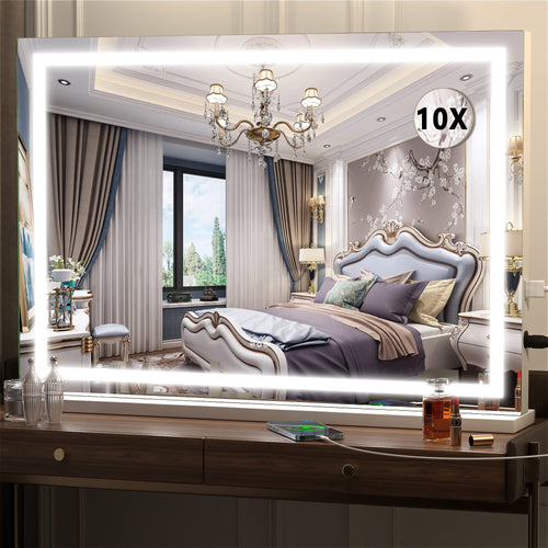 LED Schminkspiegel 80x55cm dimmbar 3 Farbmodi Touch-Steuerung