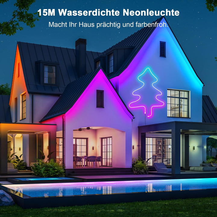 LED Neon Streifen RGB 15 m flexibel mit App &amp; Fernbedienung - Bild 4