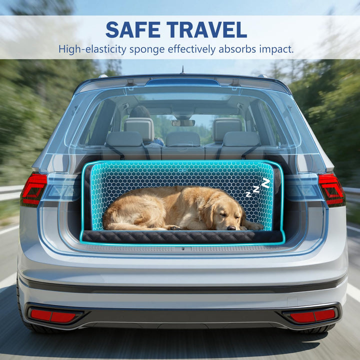 Kofferraumschutz Hund gesteppt mit Seitenschutz und Ladekantenschutz SUV - Bild 2