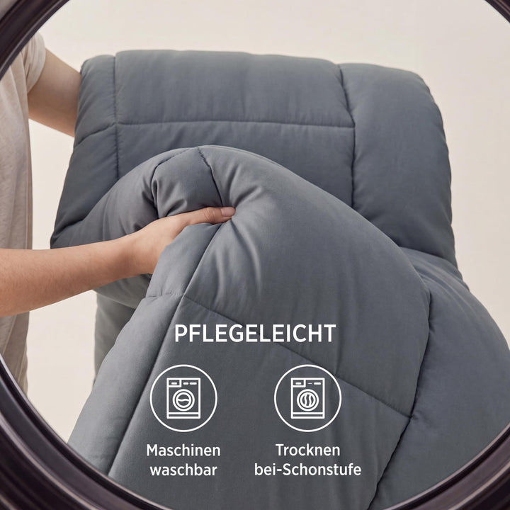 Bettdecke mit integriertem Bezug 240x220 Hohlfaser Ganzjahres - Bild 5