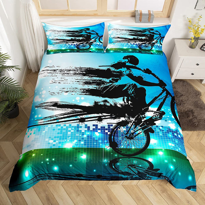 Bettwäsche-Set Dirt Bike BMX Motiv Mikrofaser 135x200 cm Kinder - Bild 4