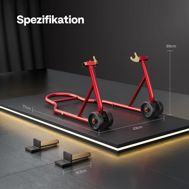 Motorradheber Hinterrad Stahl bis 200 kg mit 4 Rollen - Bild 7