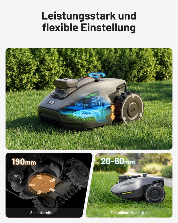 Mähroboter ohne Begrenzungskabel 3-Kamera KI bis 500 m² - Bild 11